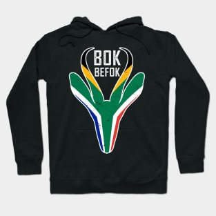 Bokbefok Springbok Face South Africa Flag Hoodie